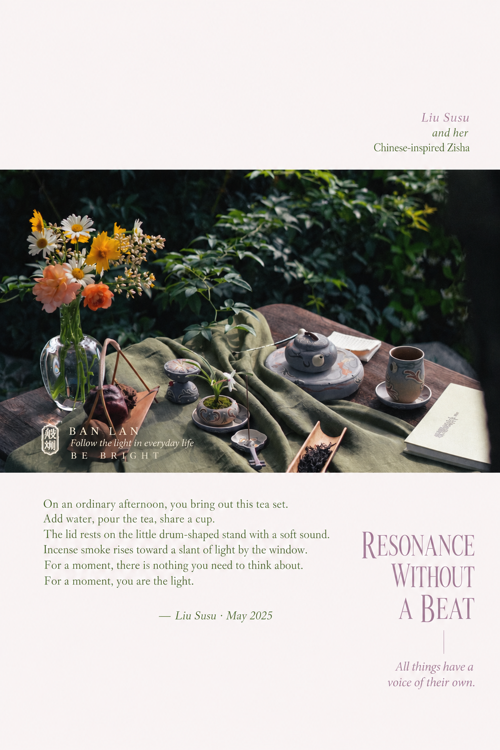 Liu Susu's tea-table poem translated into English