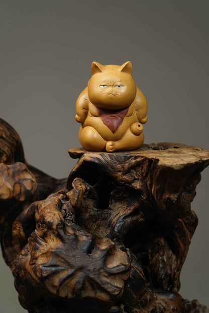 Lucky Cat Zisha Tea Pet and Incense Holder