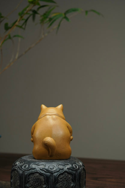 Lucky Cat Zisha Tea Pet and Incense Holder - view 8