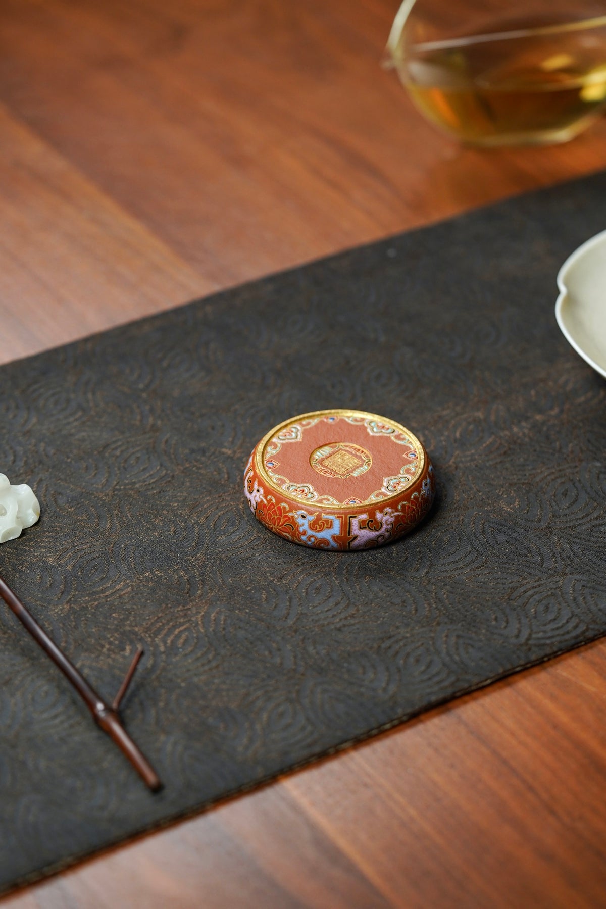 Bao Xiang Enamel Teapot Lid Rest – 6.5cm - view 6