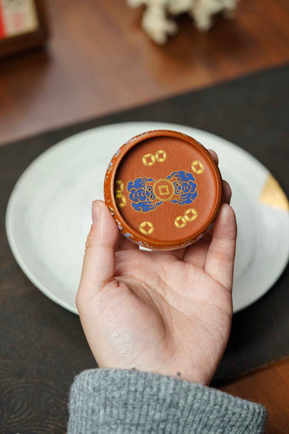 Bao Xiang Enamel Teapot Lid Rest – 6.5cm