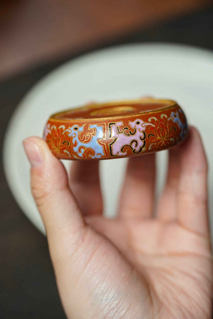 Bao Xiang Enamel Teapot Lid Rest – 6.5cm