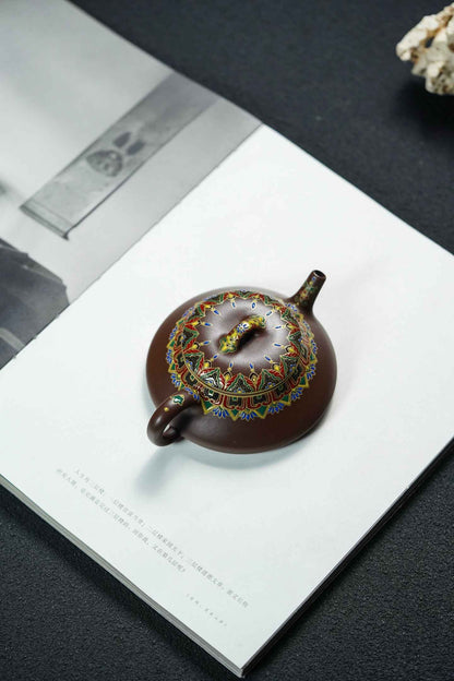 Ru Yi Yin Piao Enamel Zi Ni Teapot – 120ml