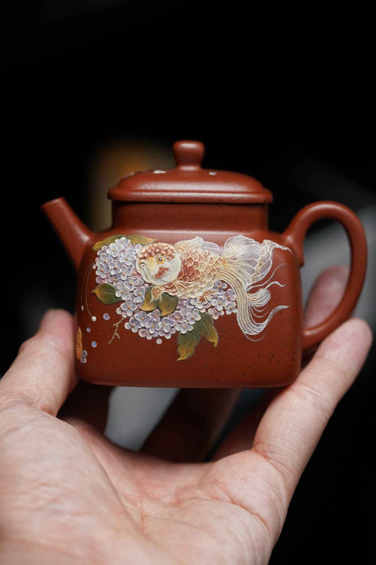 Si Fang Yan Xin Painted Zhu Ni Teapot – 160ml