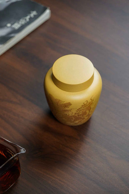 Jing He Chang Le Qilin Duan Ni Tea Storage Jar