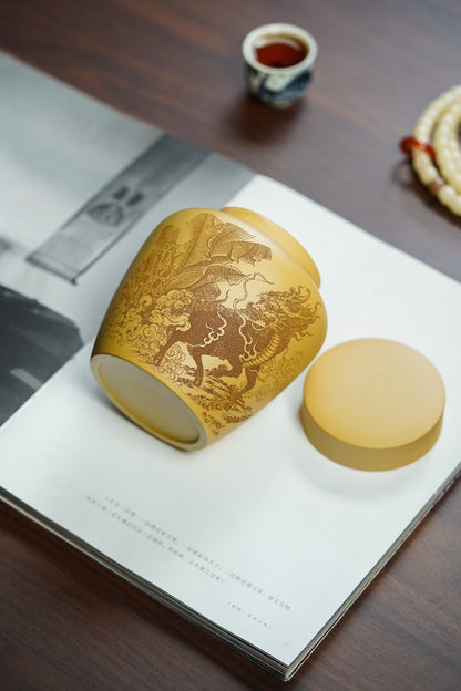 Jing He Chang Le Qilin Duan Ni Tea Storage Jar - view 5