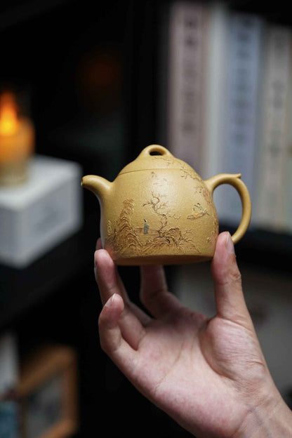 Qin Quan Wang Qiucen Yixing Zisha Teapot, Lipi Ben Lu Clay, 180ml