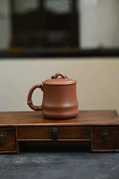 Bamboo Lidded Tea Cup, Zi Ni, 380ml