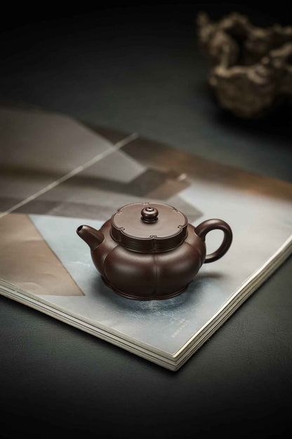 Ru Yi Hai Tang Ribbed Teapot, Zi Ni, 180ml