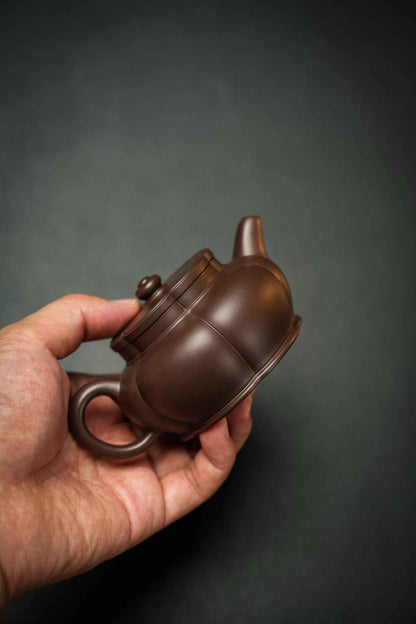 Ru Yi Hai Tang Ribbed Teapot, Zi Ni, 180ml