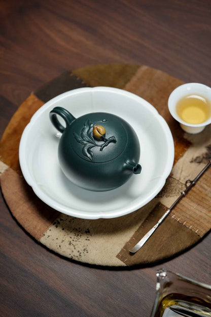 Shou Tao Peach Teapot, Mo Lv Ni, 180ml
