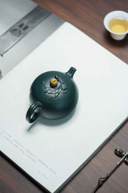 Shou Tao Peach Teapot, Mo Lv Ni, 180ml