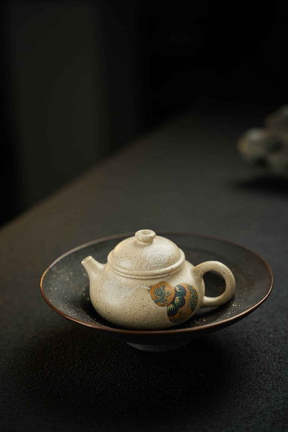 Fu Lu Rong Tian Yixing Teapot, Bai Yu Duan, 100ml