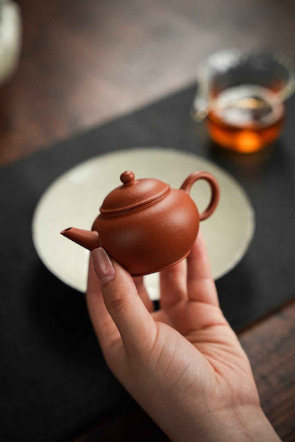 Mini Shui Ping Yixing Teapot, Xiao Hong Ni, 100ml