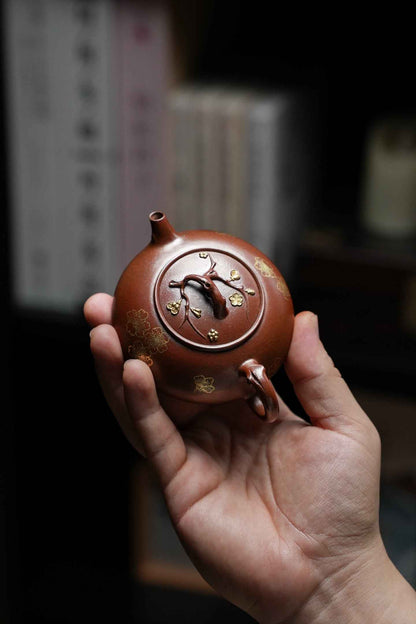 Zhuo Hua Yixing Teapot with Floral Relief, 100ml