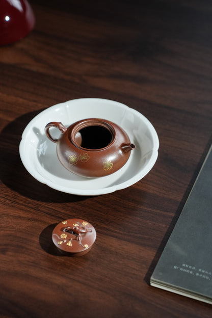 Zhuo Hua Yixing Teapot with Floral Relief, 100ml - view 7