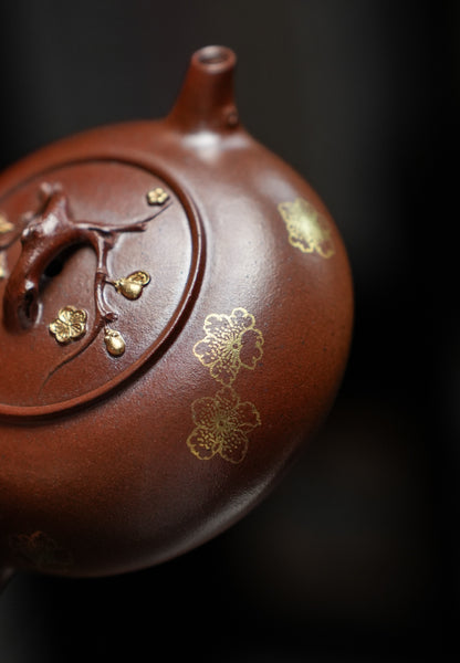 Zhuo Hua Yixing Teapot with Floral Relief, 100ml - view 8