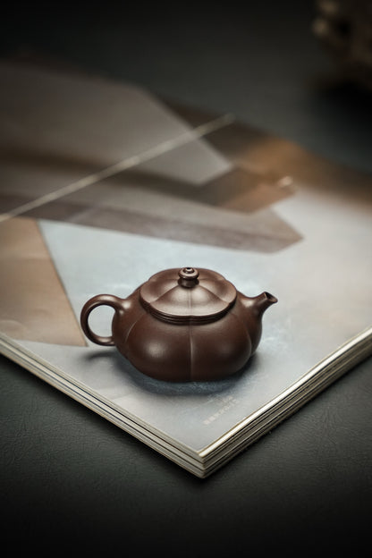 Han Jiang Ribbed Teapot, Zi Ni, 90ml - view 6