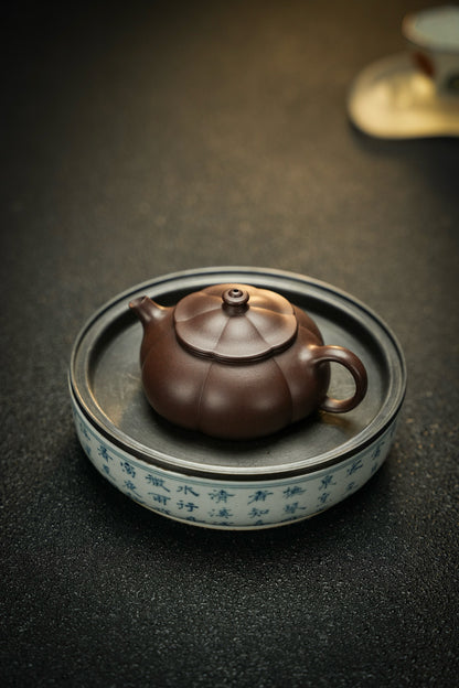 Han Jiang Ribbed Teapot, Zi Ni, 90ml - view 8