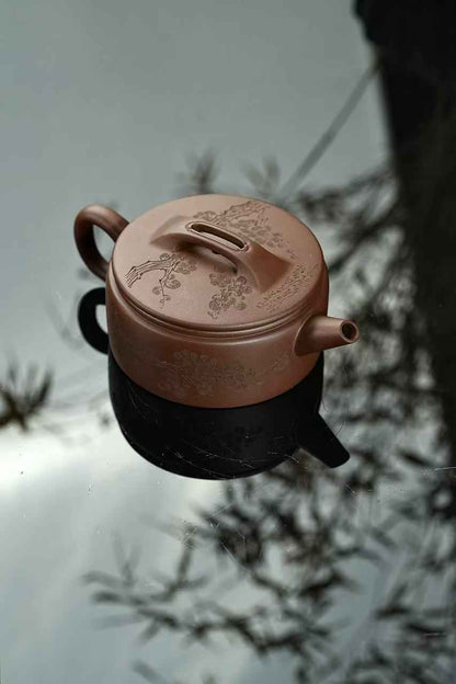 Han Wa Teapot with Plum Engraving, Zi Ni, 180ml