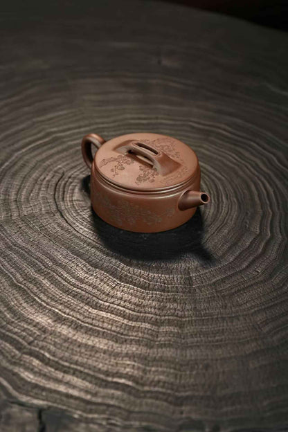 Han Wa Teapot with Plum Engraving, Zi Ni, 180ml