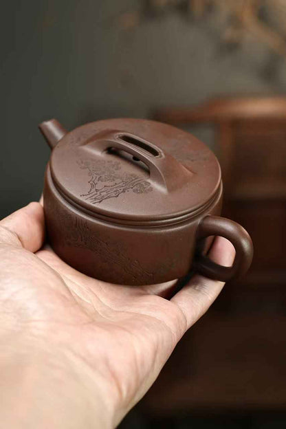 Han Wa Teapot with Plum Engraving, Zi Ni, 180ml