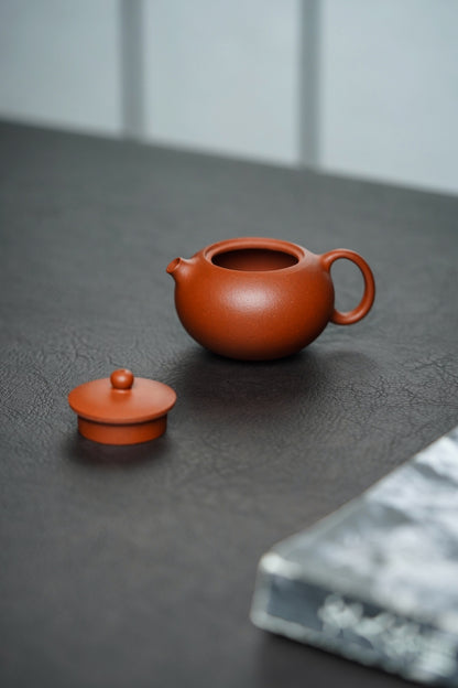Flat Xi Shi Yixing Teapot, Xiao Hong Ni, 100ml - view 7