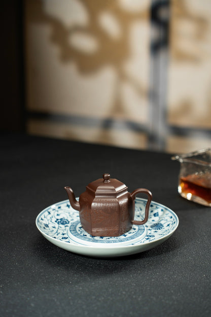 Liu Fang Hua Deng Yixing Teapot, Lao Zi Ni, 120ml - view 6