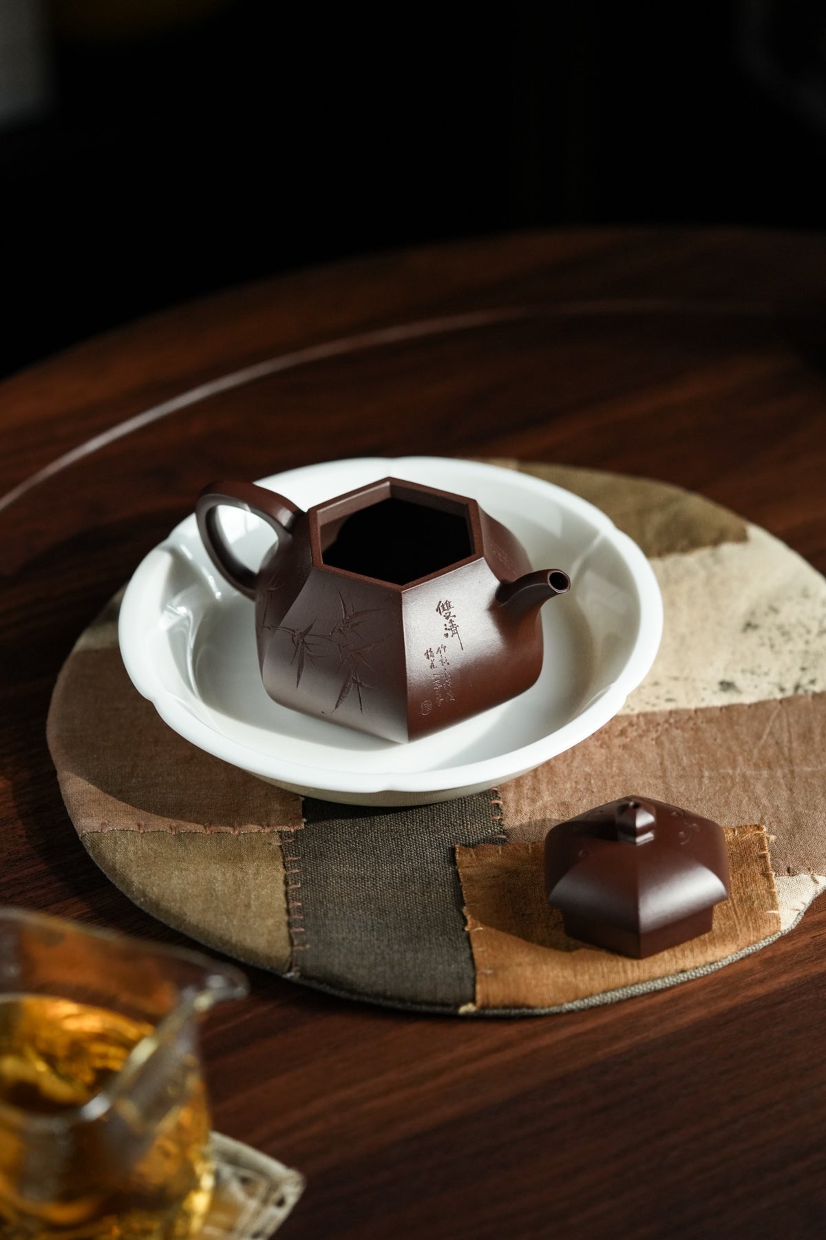 Wen Le Hexagonal Pear Teapot, Zi Ni, 160ml - view 7
