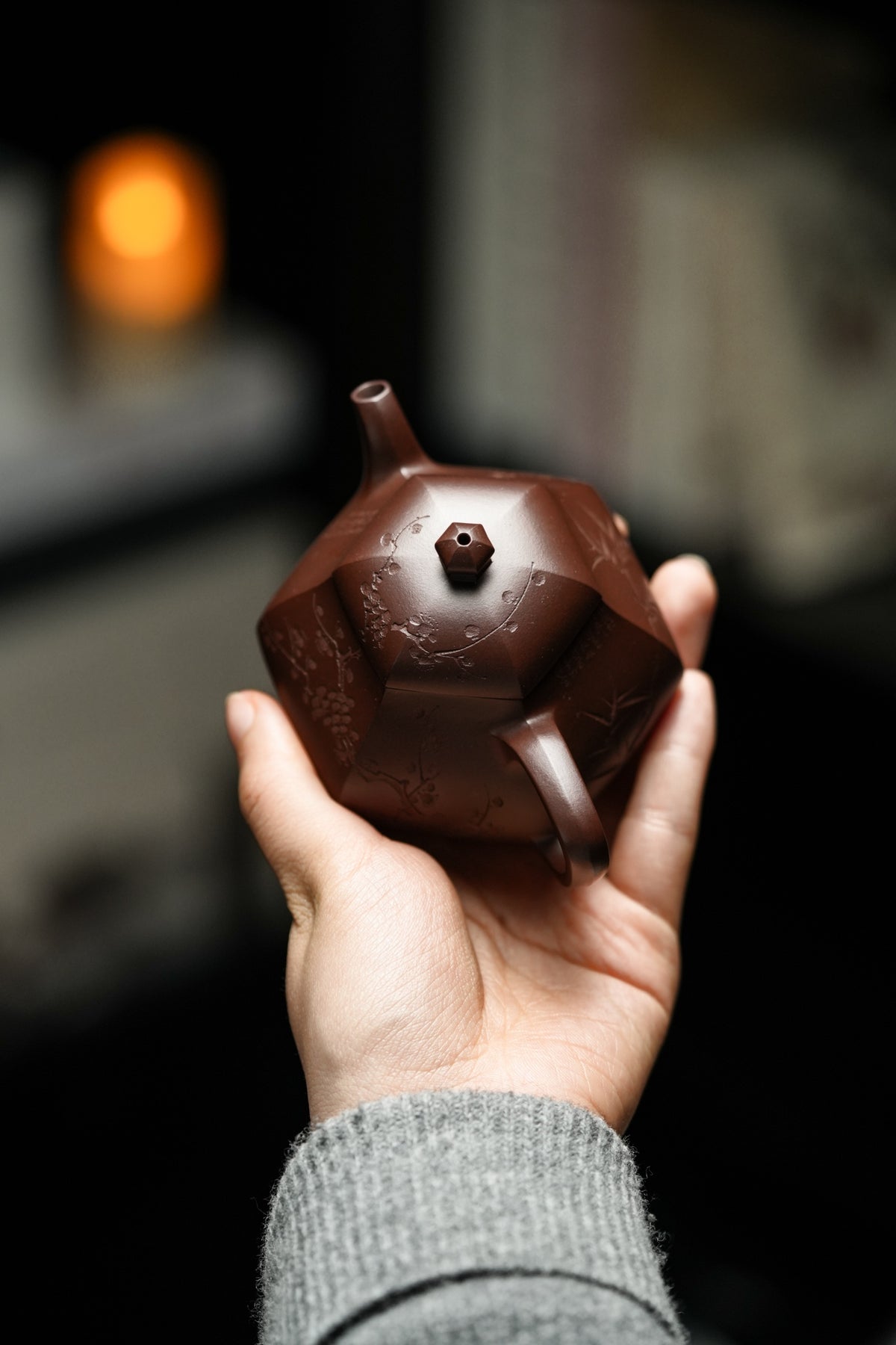 Wen Le Hexagonal Pear Teapot, Zi Ni, 160ml - view 8