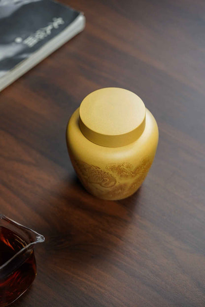 Jing He Chang Le Tea Storage Jar, Huang Jin Duan Ni