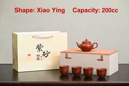 Xiao Ying / 200cc - Sun Jianfang Zhupi Zhu Ni One Teapot Four Cups Set